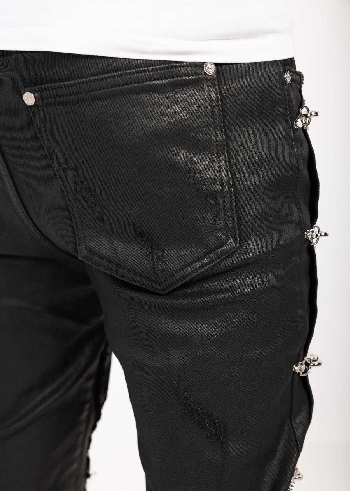 Obsidian Black Aviation Clasp Denim