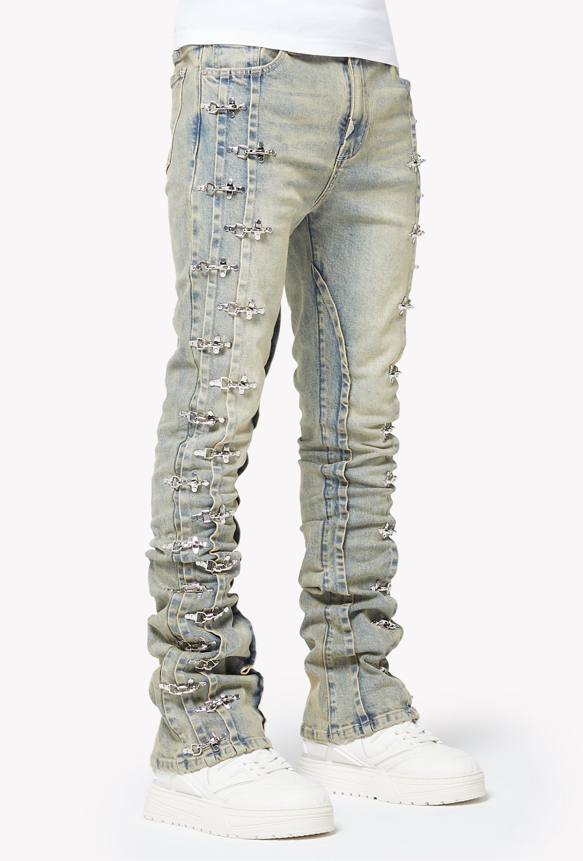 Vintage Blue Aviation Clasp Denim
