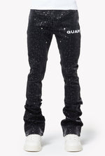 Obsidian Black Raindrop Leather Pant