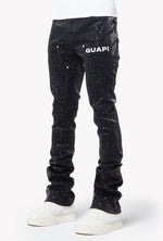 Obsidian Black Raindrop Leather Pant