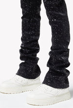 Obsidian Black Raindrop Leather Pant