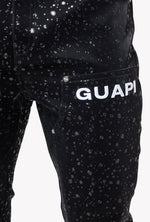 Obsidian Black Raindrop Leather Pant