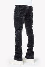 Obsidian Black Raindrop Leather Pant