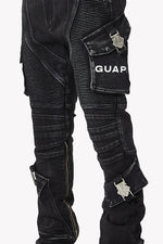 Vintage Black Oblivion Biker Denim