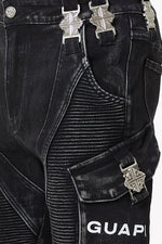 Vintage Black Oblivion Biker Denim