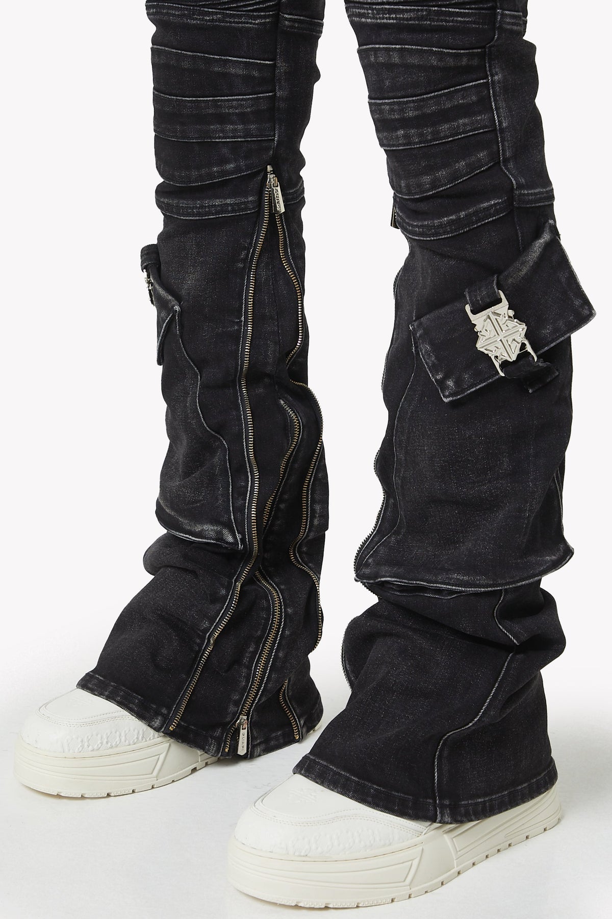 Vintage Black Oblivion Biker Denim