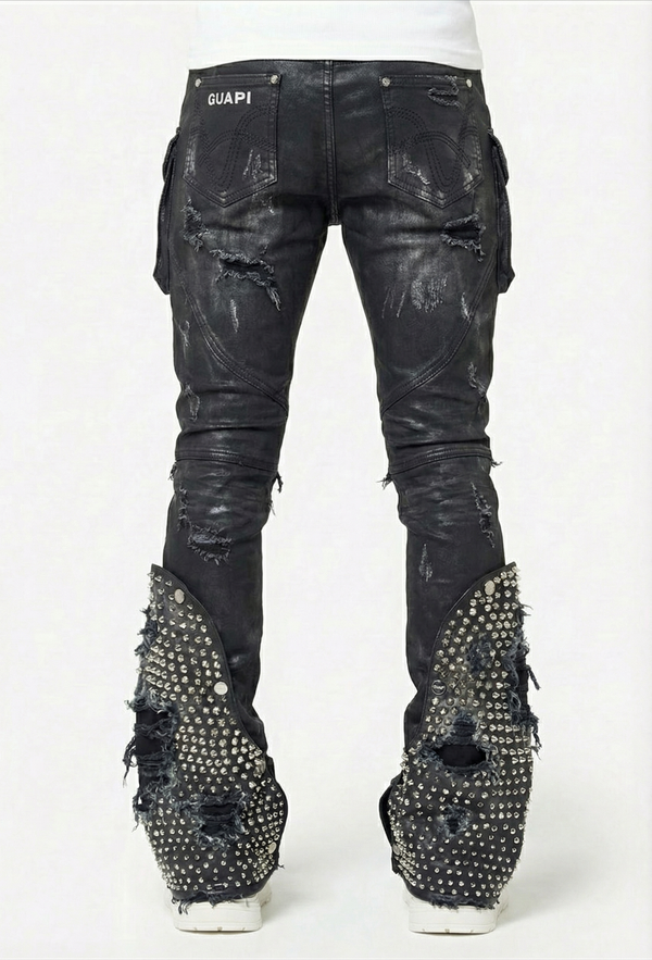 Black Coffin Arc Waxed Denim