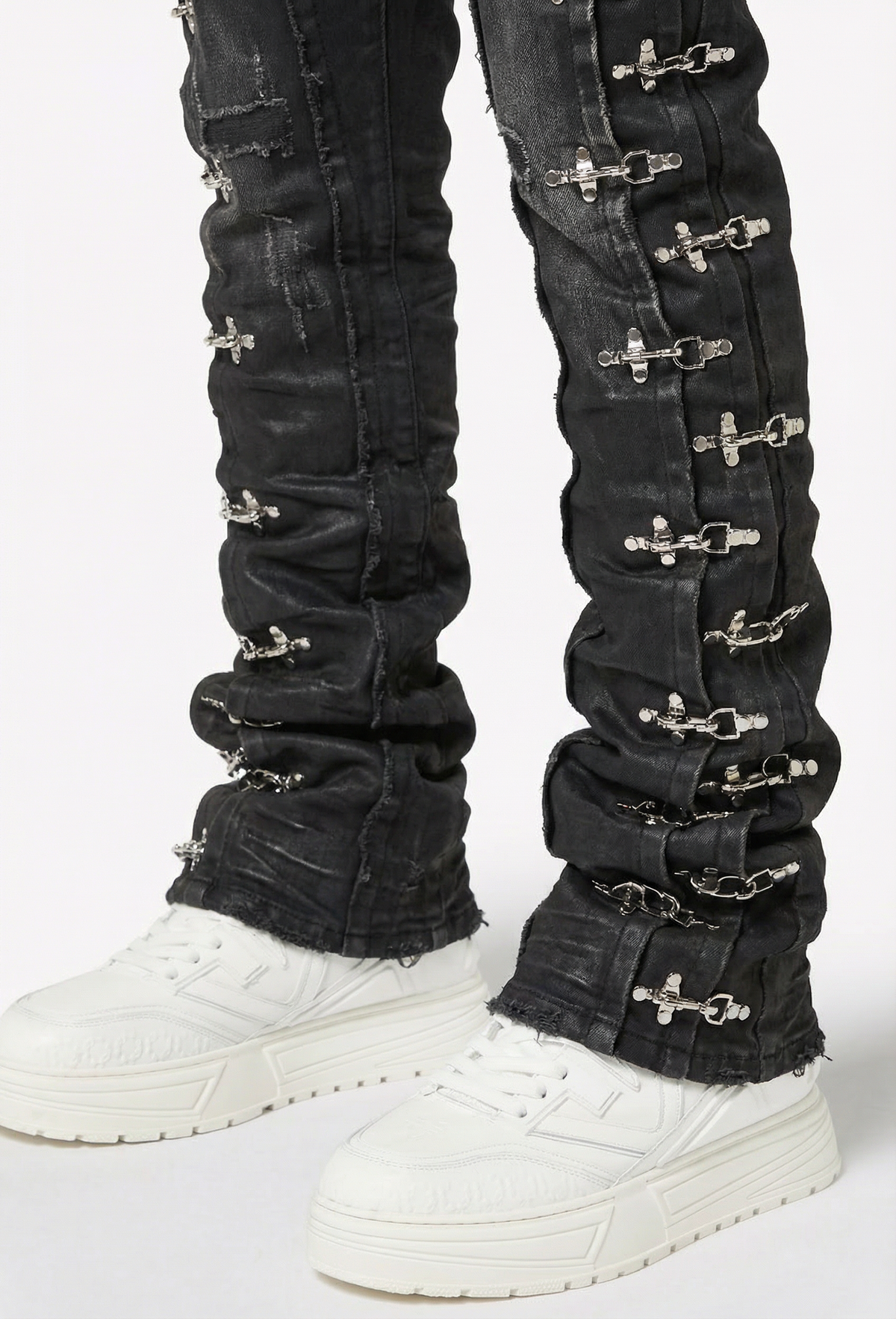 Obsidian Black Aviation Clasp Denim
