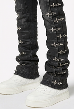 Obsidian Black Aviation Clasp Denim